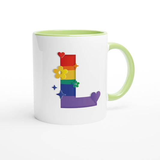 Letter L - Regenboog Mok | Meerdere kleuren!
