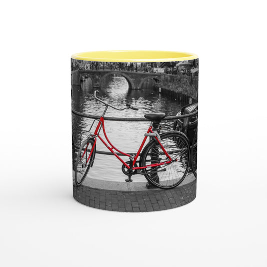 Rode Fiets Amsterdam - Mokum - Cadeau Mok | Beker in verschillende kleuren!