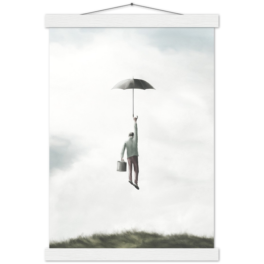 Goodbye | mat papier poster met houten hanger