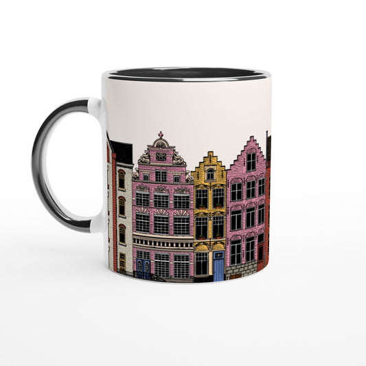 Grachtenpanden Amsterdam - Mokum - Cadeau Mok | Beker in verschillende kleuren!