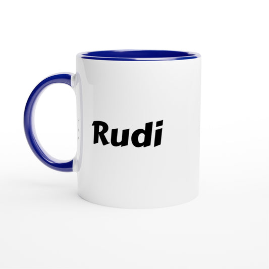 Rudi mok - beker - kado collega - verjaardag - persoonlijke naam collega - cadeau beker in verschillende kleuren!